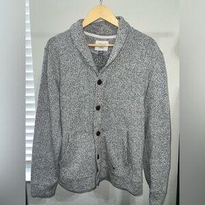 Men’s knit style button down grey sweater cardigan